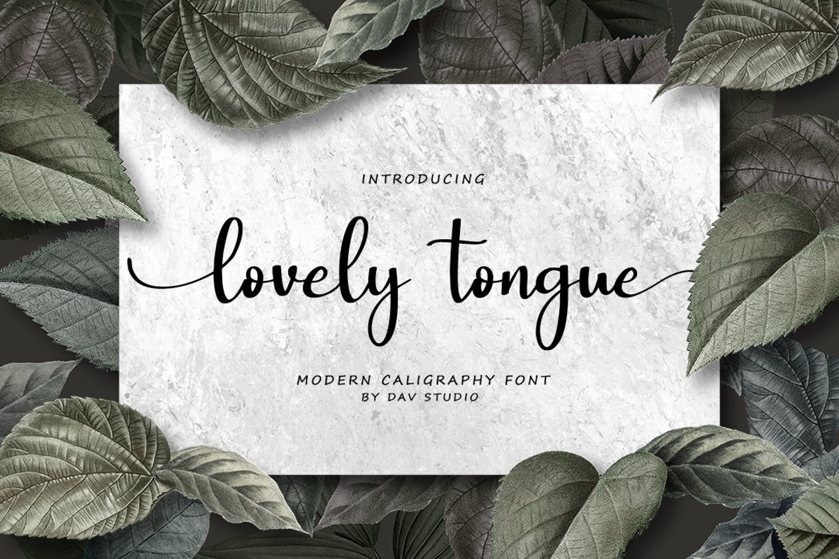 lovely tongue - Modern Calligraphy example image 1