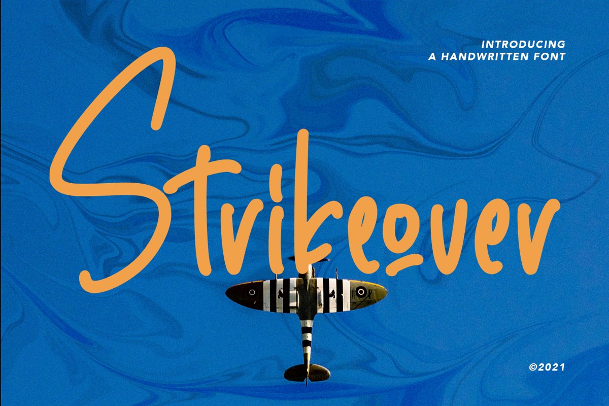 Strikeover - Handwritten Font example image 1