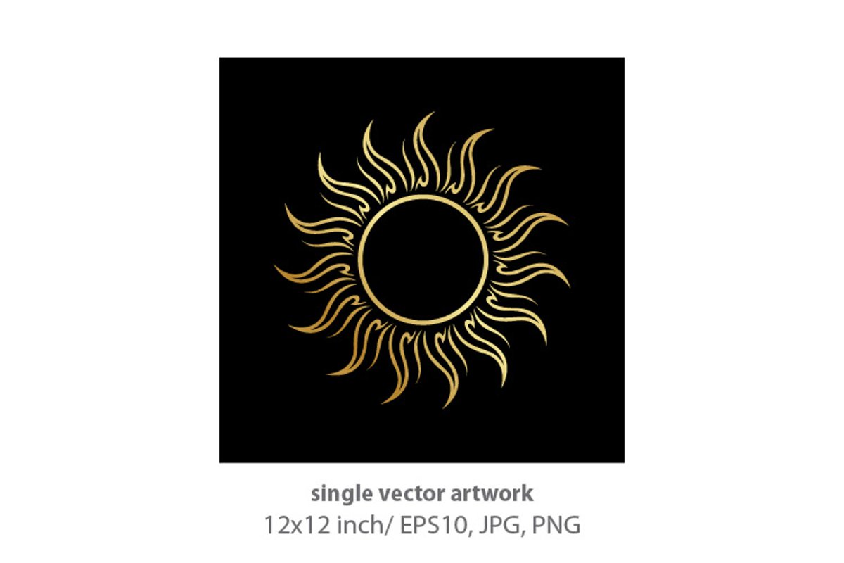 golden sun - single vector artwork example image 1