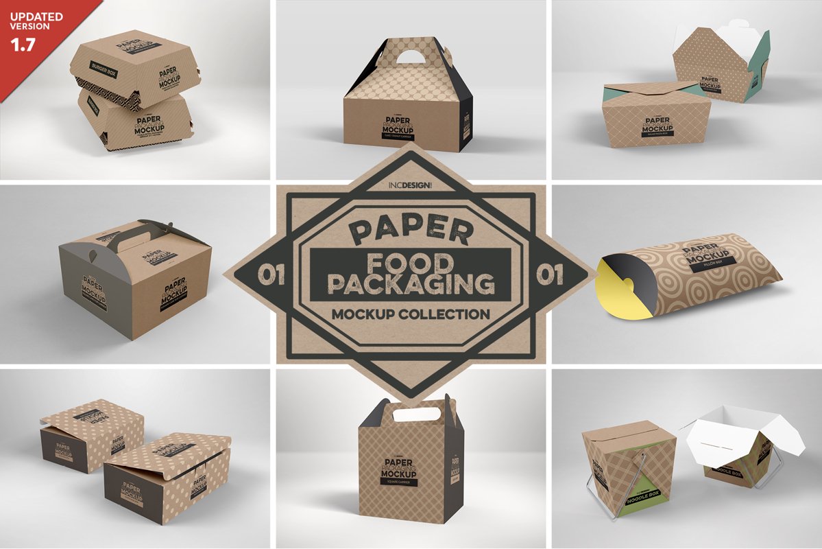VOL.1 Food Box Packaging MockUps example image 1