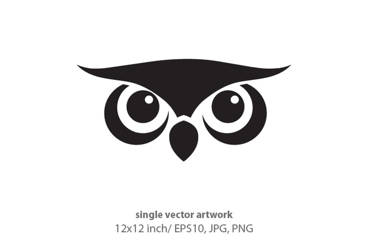 cute little owl - single vector artwork example image 1