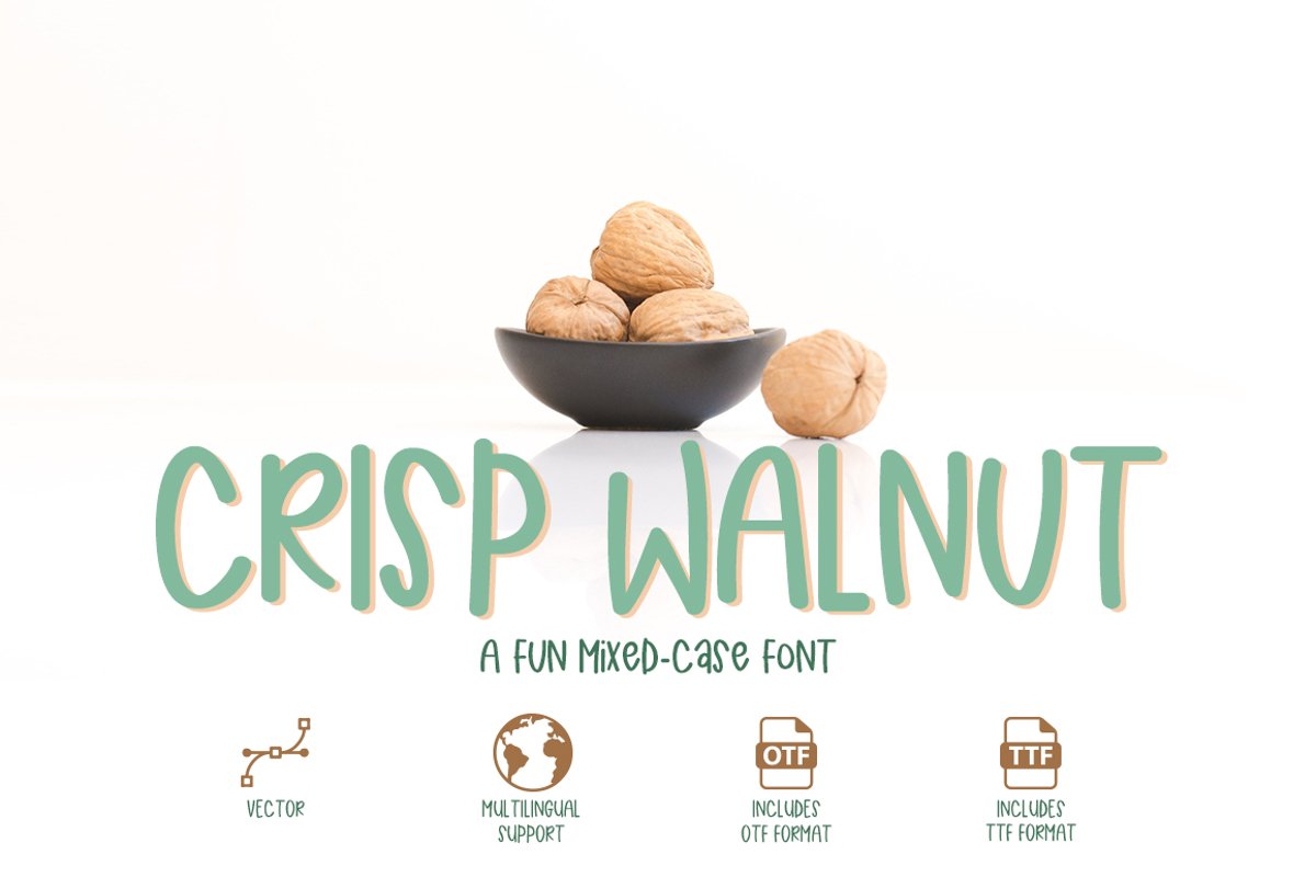 Crisp Walnut - a quirky mixed-case font example image 1