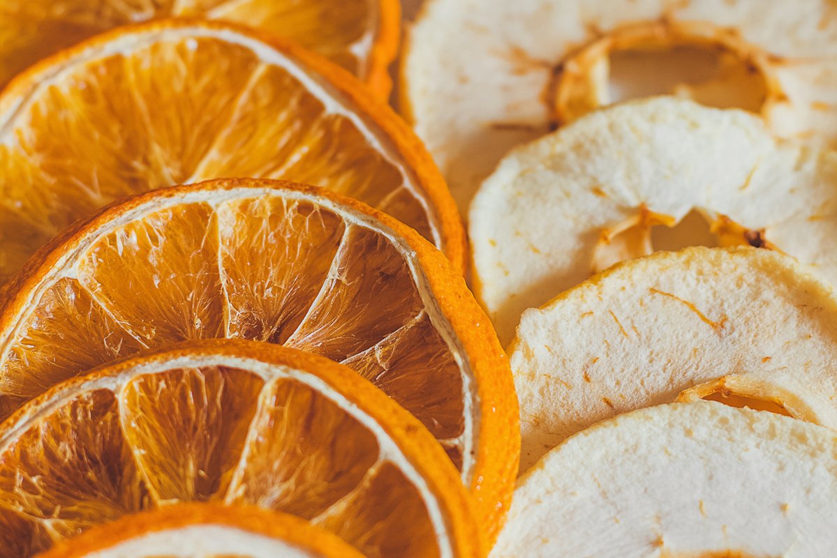 Dried homemade healthy fresh dehydrated slices of fruits. example image 1