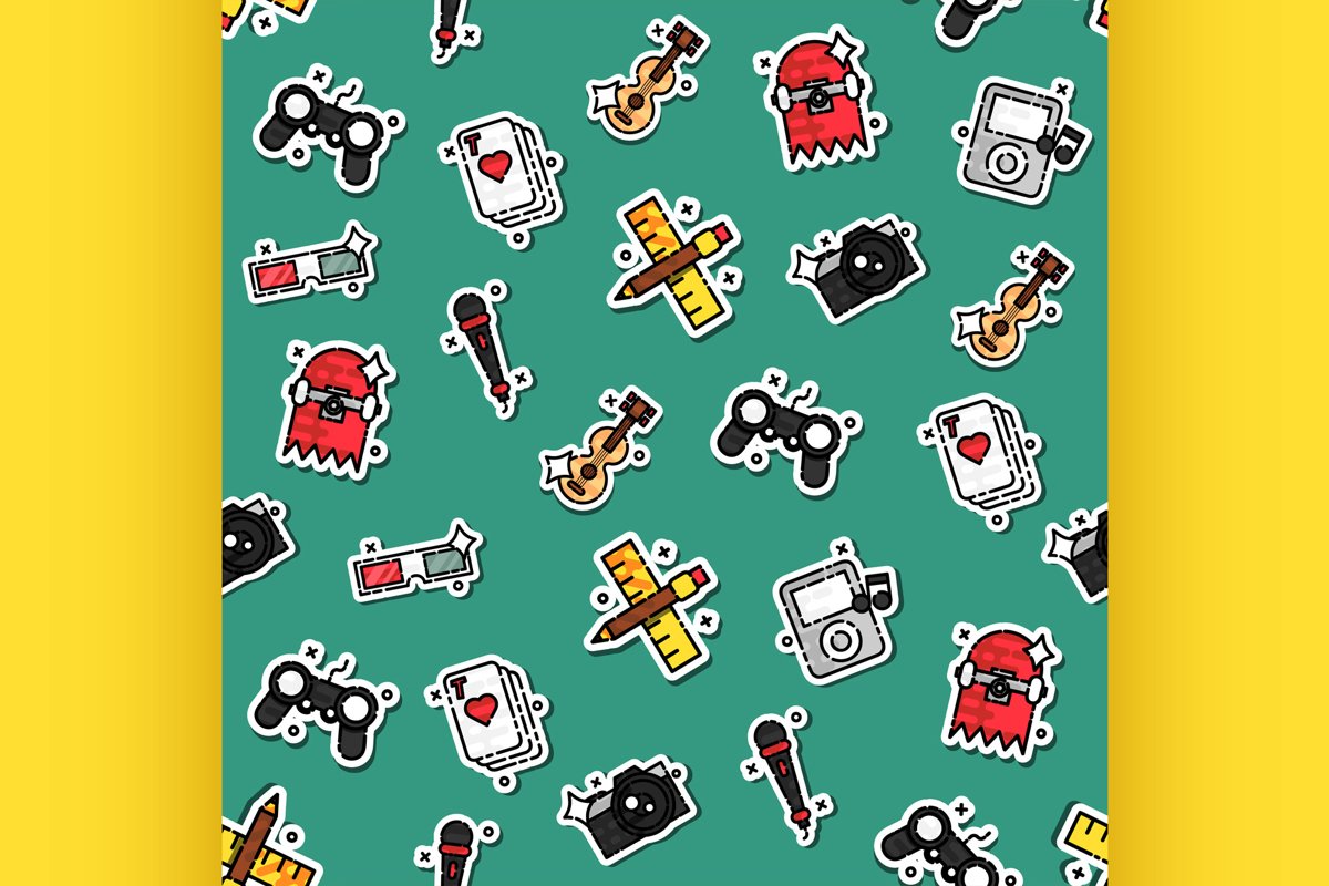 Colored hobby pattern example image 1