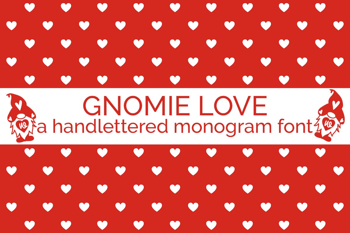 Gnomie Love - A Valentine's Day Monogram Font example image 1