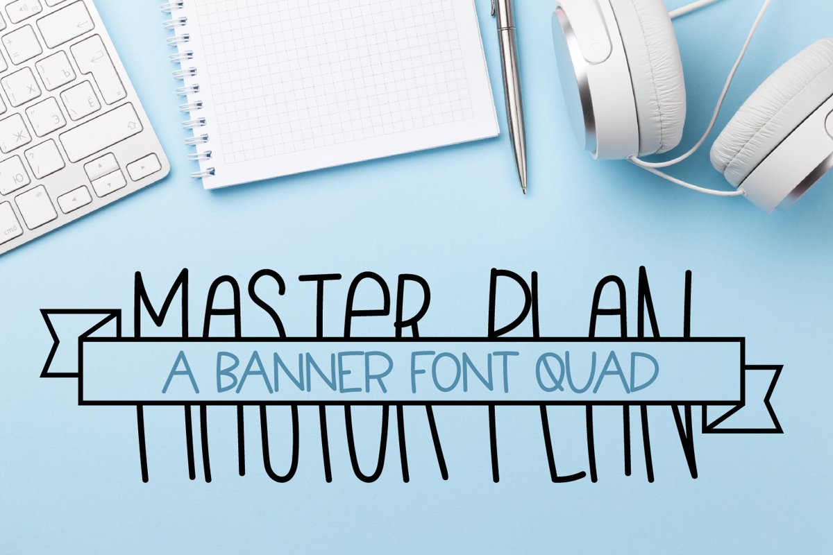 Master Plan - A Banner Font Quad example image 1