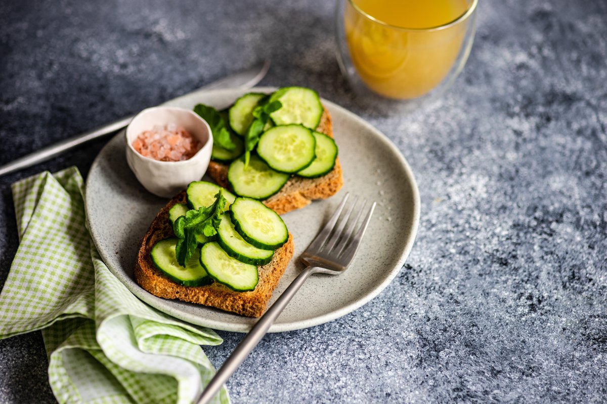 Healthy lunch concept with toasts example image 1