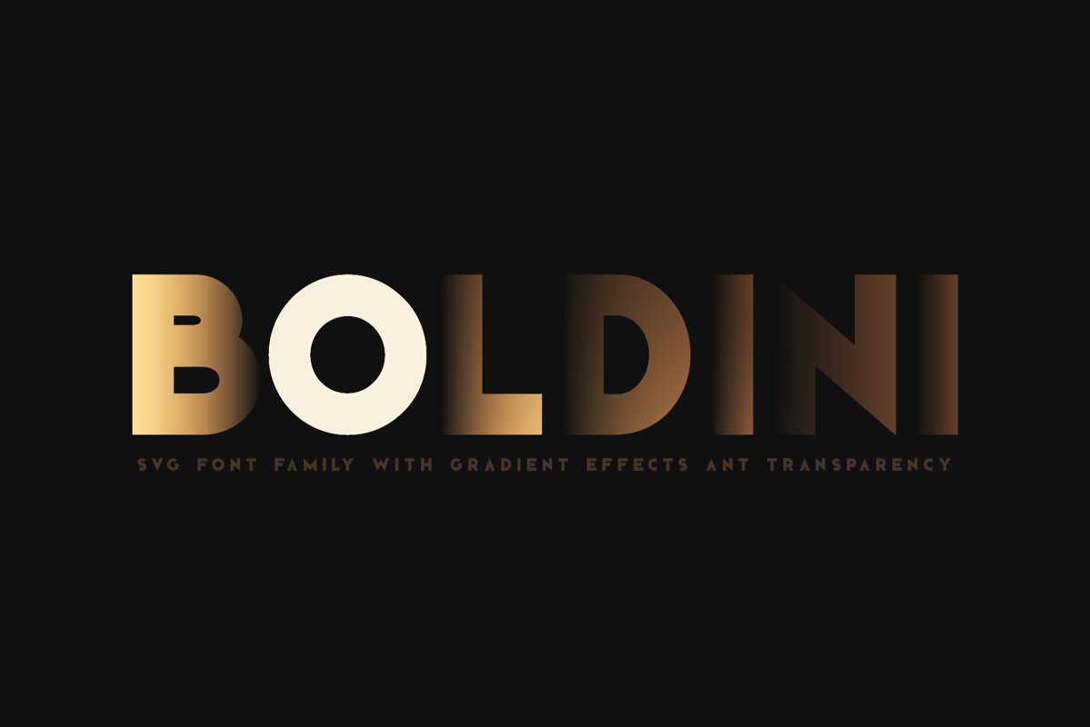 Boldini. SVG font family example image 1