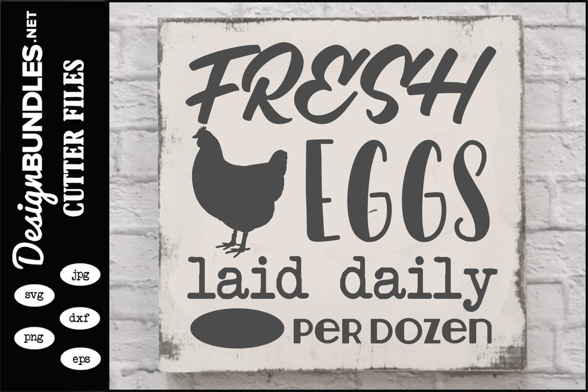 Fresh Eggs Laid Daily SVG