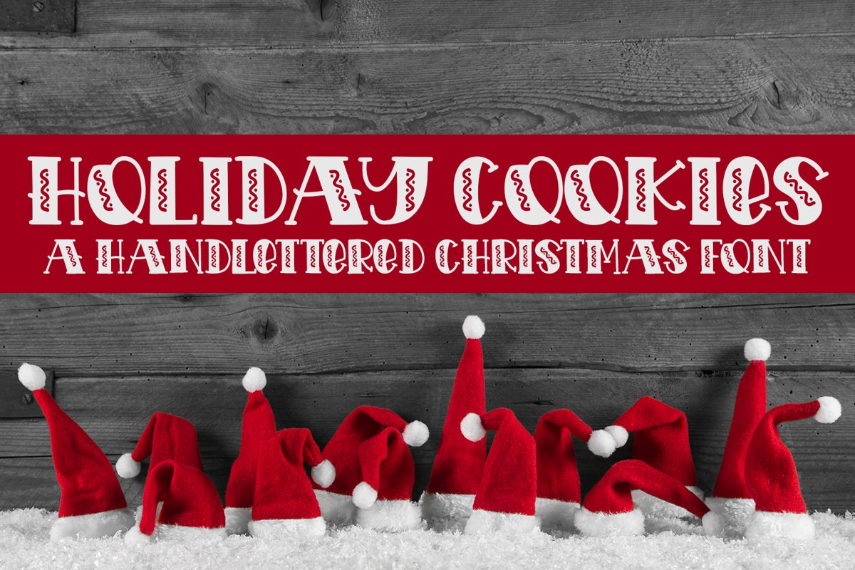 Holiday Cookies - A Hand-Lettered Christmas Font example image 1