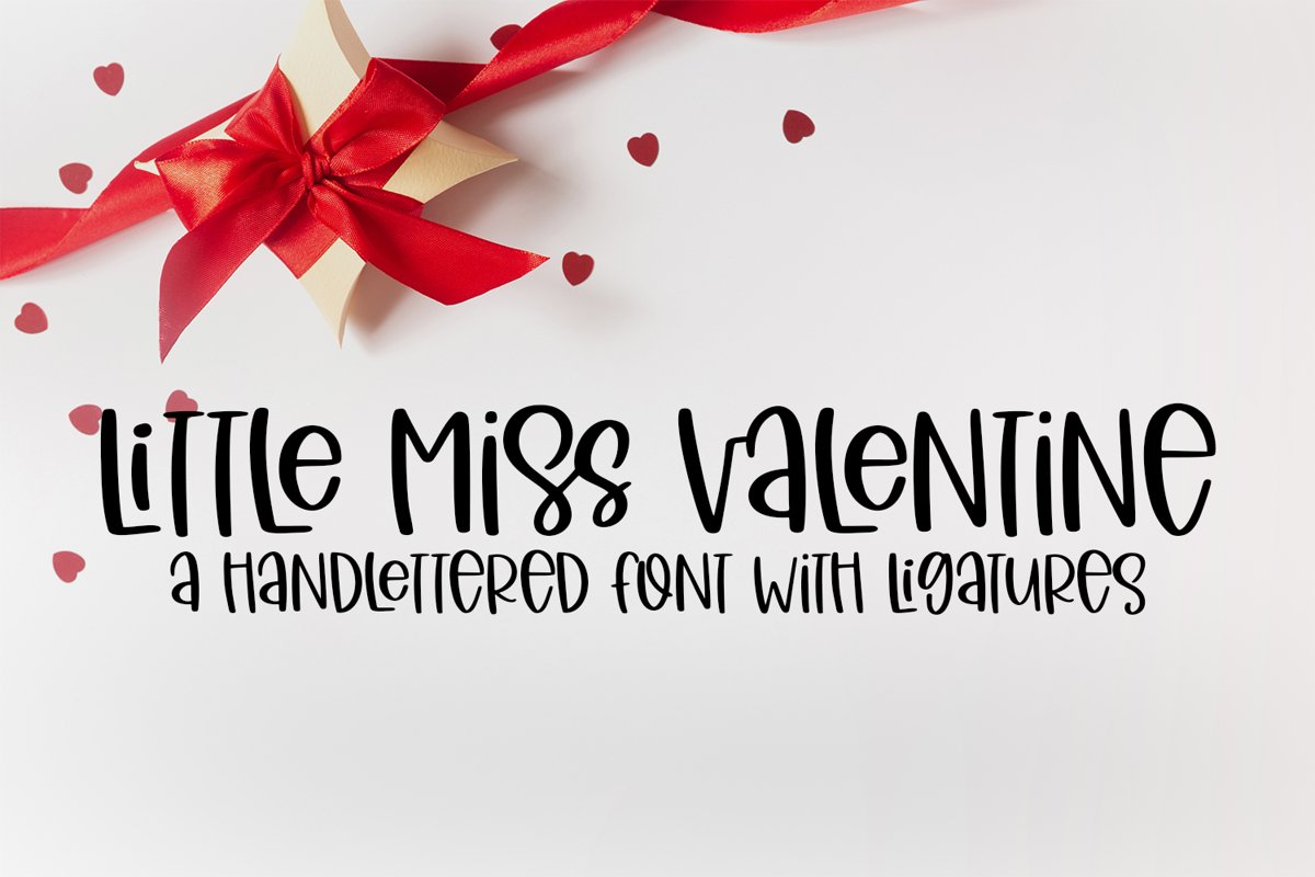 Little Miss Valentine - A Hand-Lettered Valentine's Day Font example image 1
