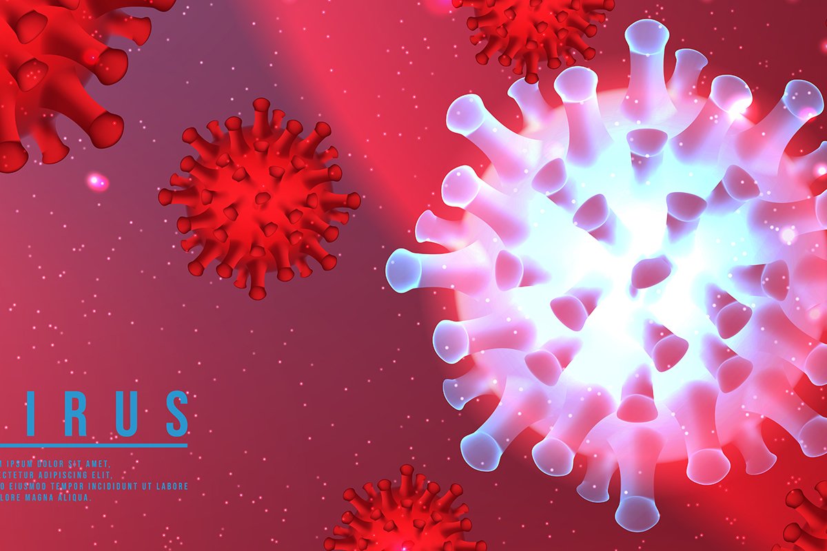 Background for asian flu outbreak and coronaviruses influenz example image 1
