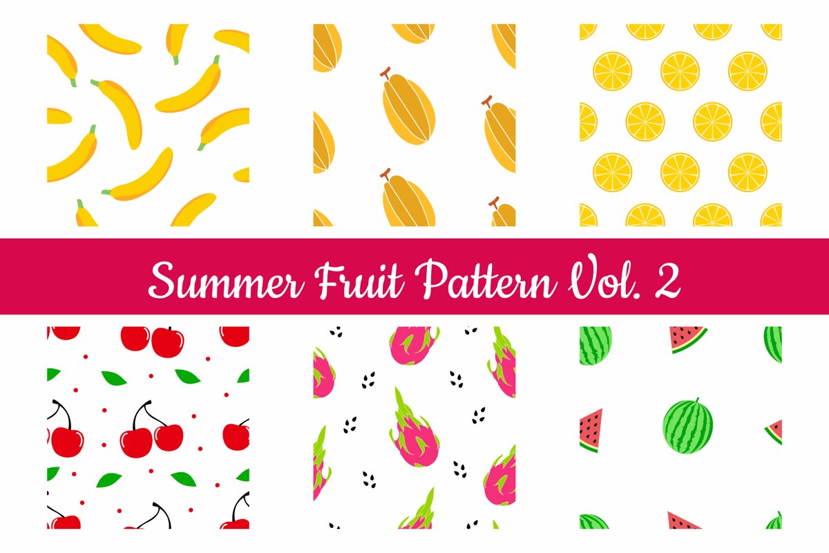 Summer Fruit Seamless Pattern Vol. 2 example image 1