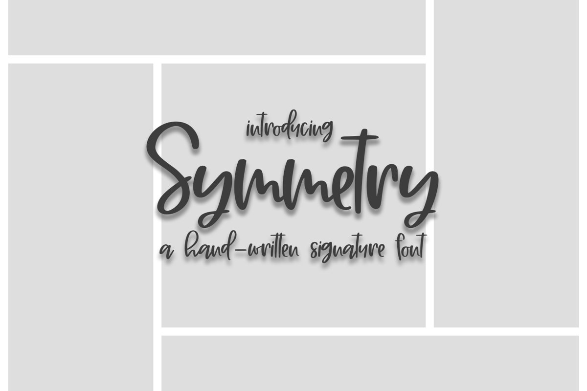 Symmetry - A Hand-Written Signature Font example image 1
