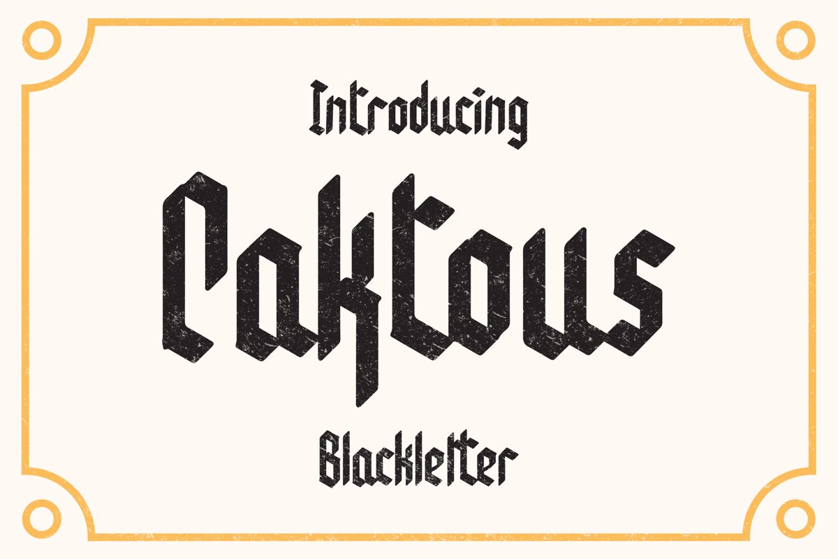 Caktous - Blackletter Font example image 1