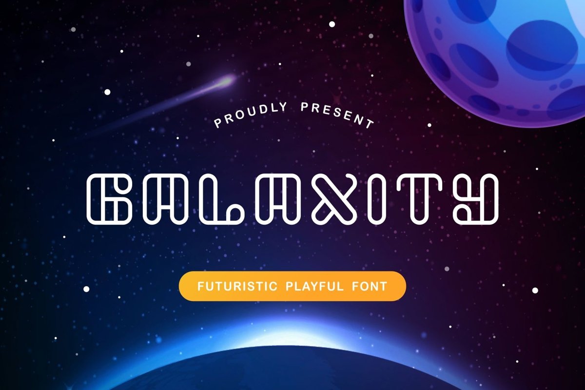 Galaxity - Futuristic Playful Font example image 1