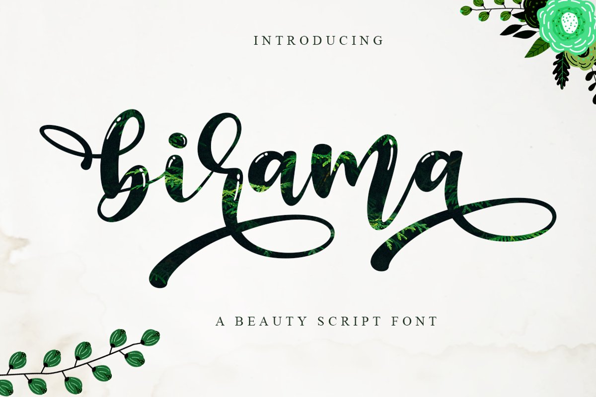 Birama a Beauty Modern Calligraphy Script example image 1