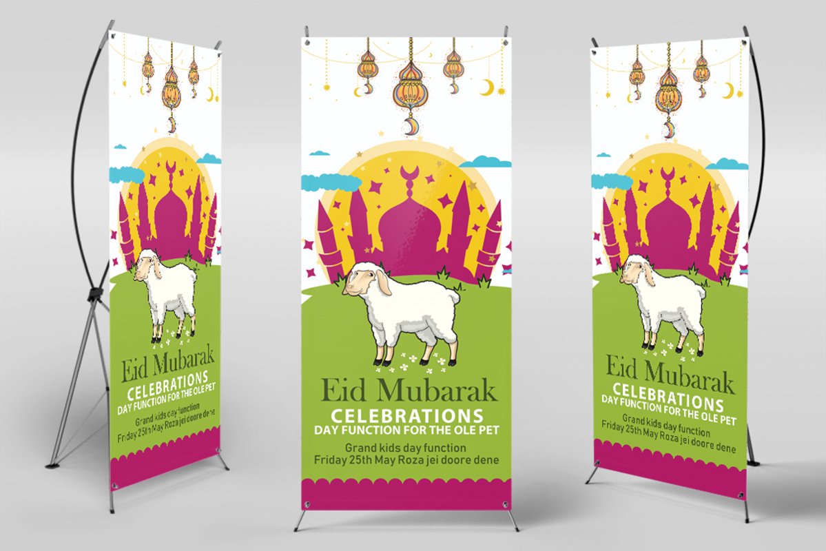 Eid Ul Azha Festival Roll Up Standee Banner example image 1