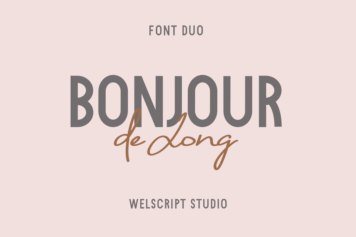 Bonjour de Jong - Font Duo example image 1