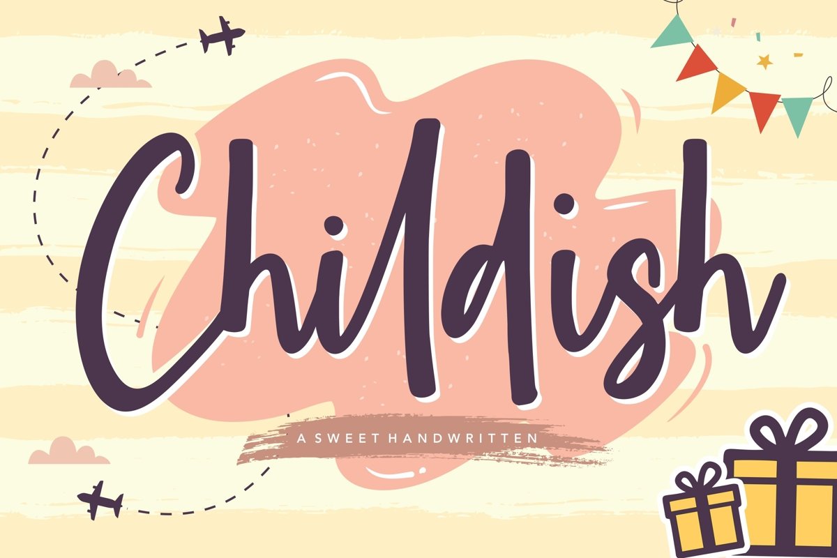 Childish Sweet Handwritten Font example image 1