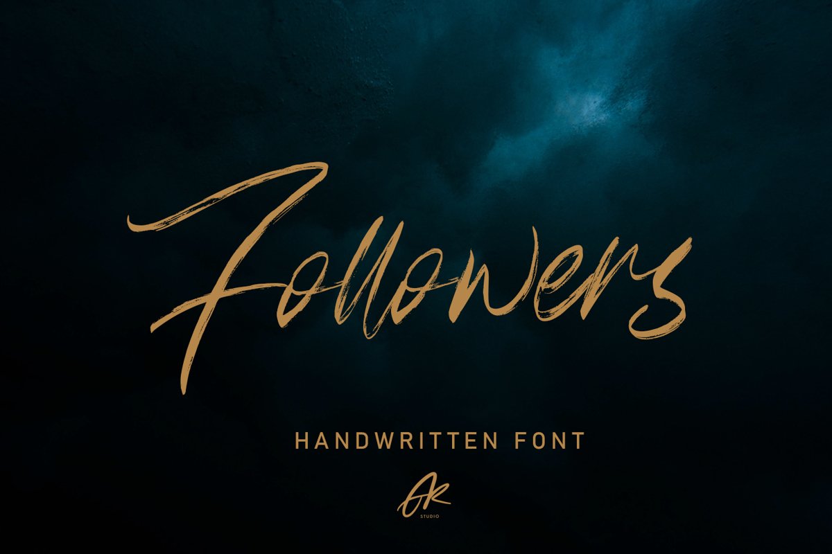 Follower Handwritten Brush Font example image 1