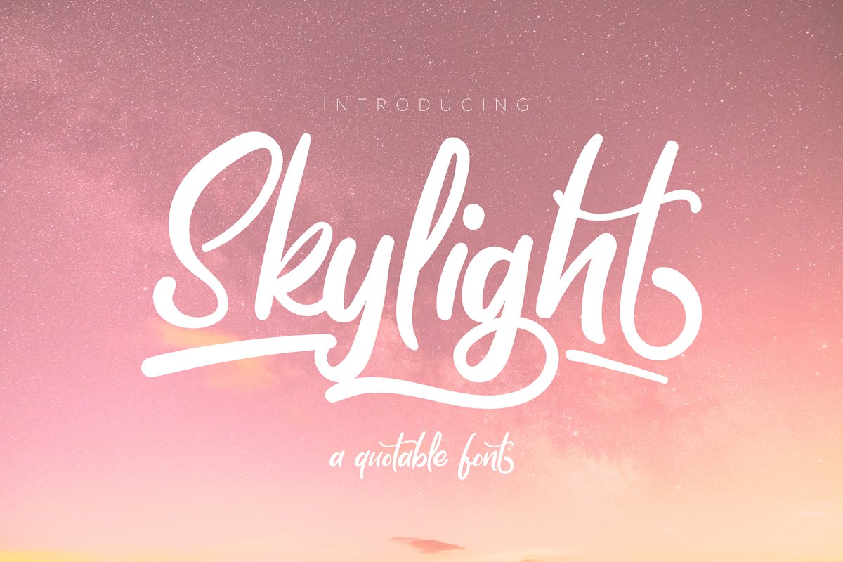 Skylight | A Quotable Font example image 1