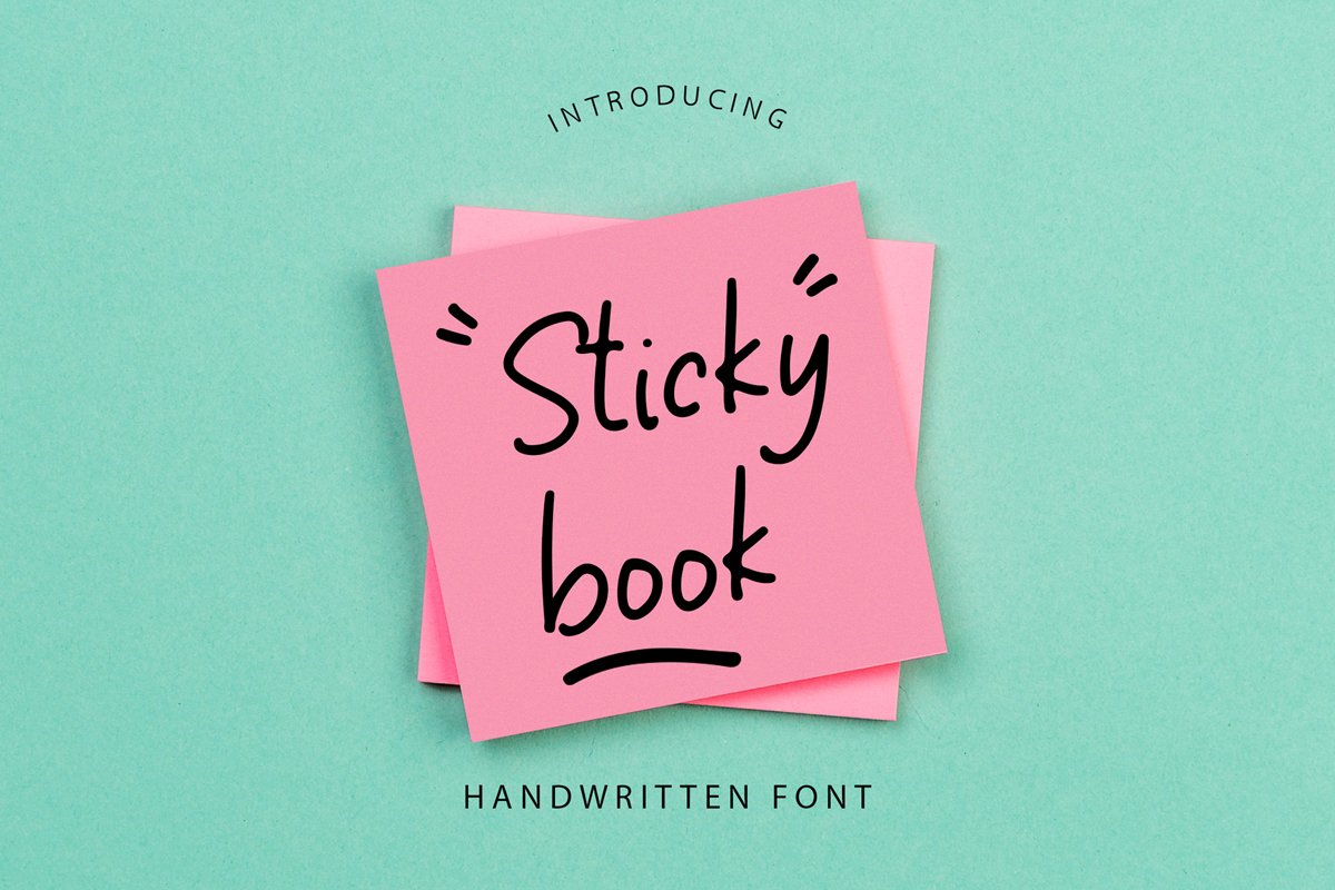 Sticky Book Modern Handwritten Font example image 1