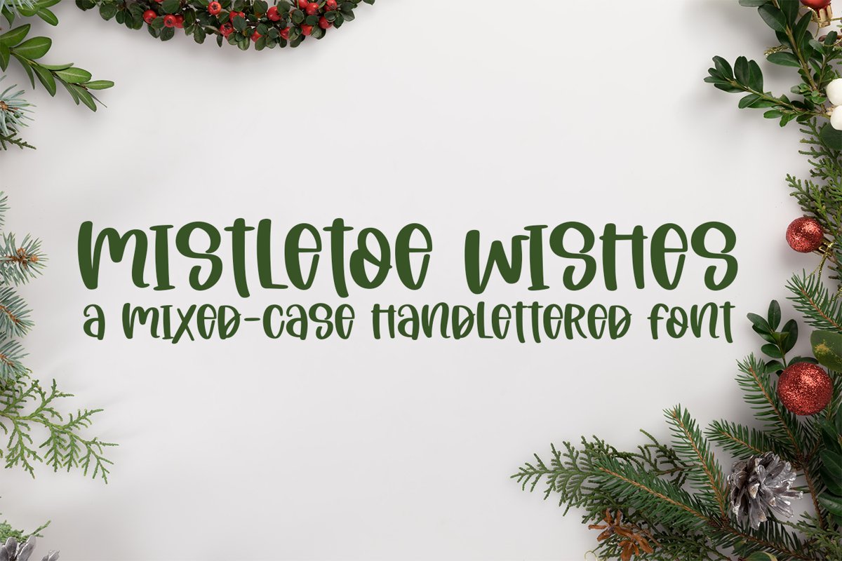 Mistletoe Wishes - A mixed-Case Hand-Lettered Font example image 1