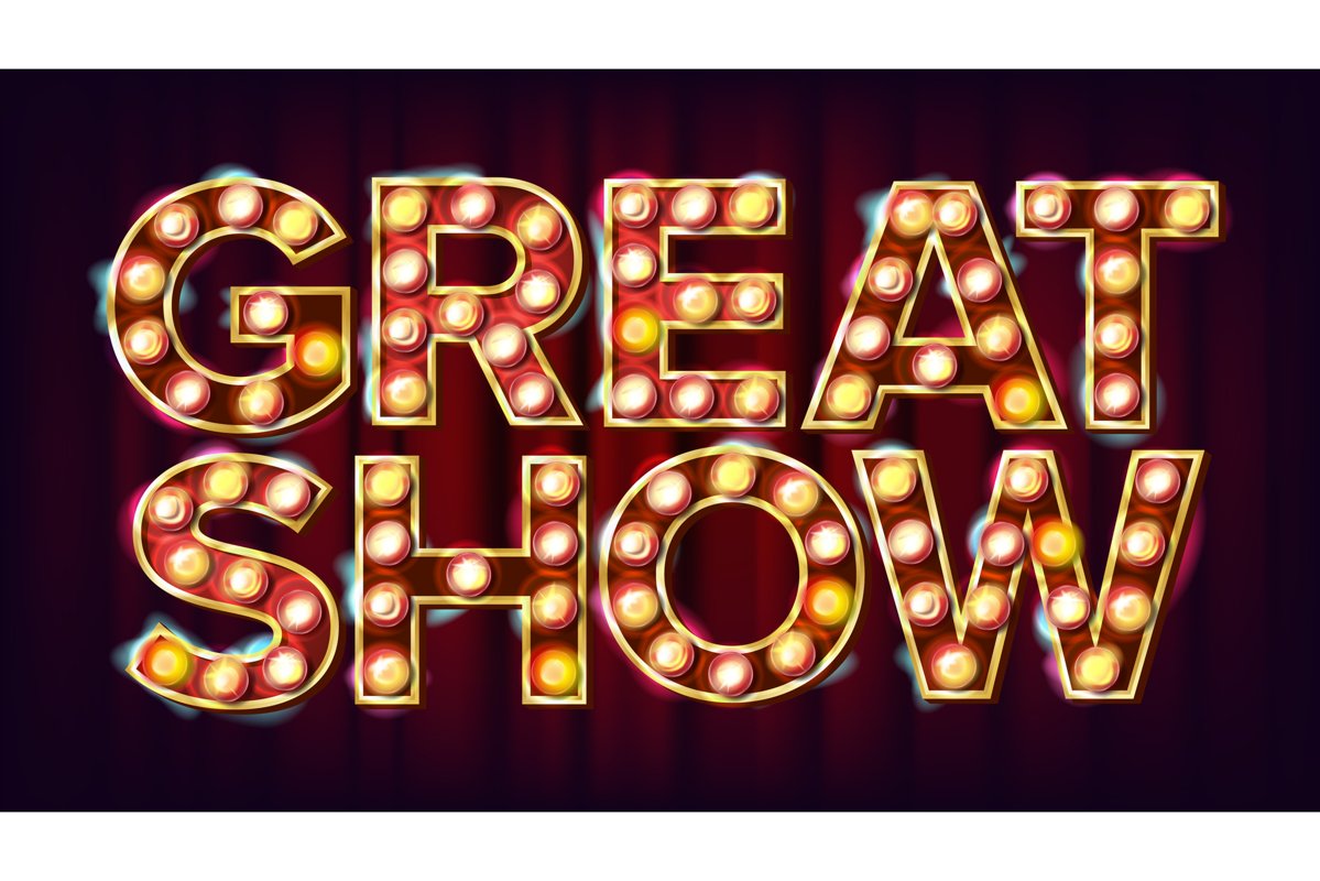 Great Show Banner Sign Vector. For Traditional Design. example image 1