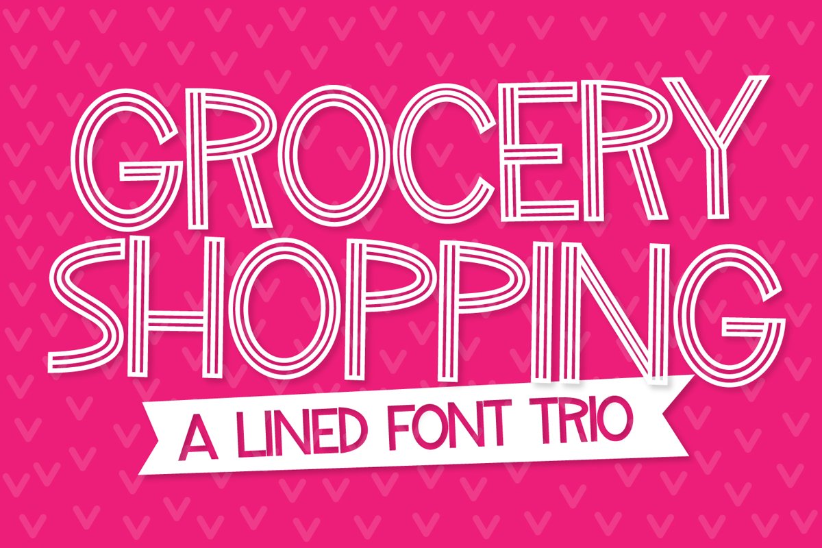 Grocery Shopping - A Lined Font Trio example image 1