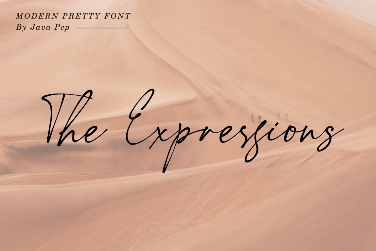 The Expressions / modern pretty font example image 1