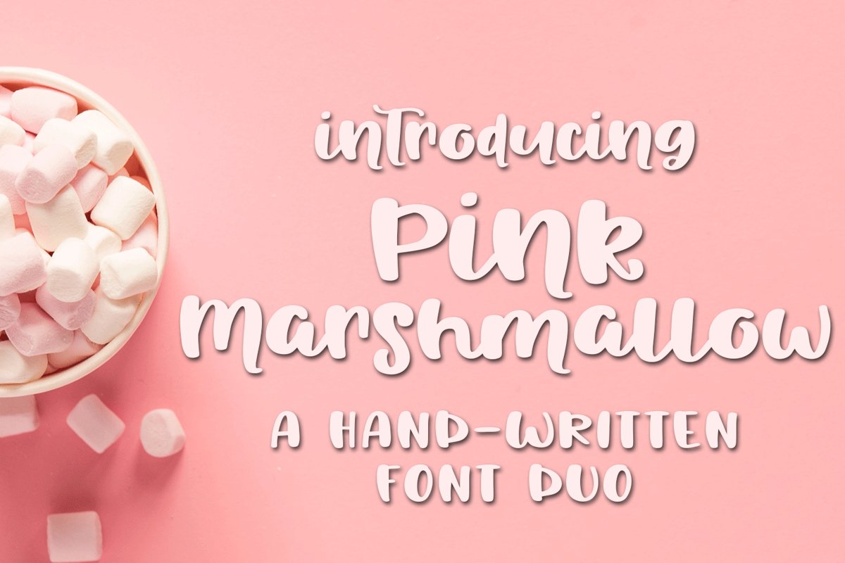Pink Marshmallow - A Hand-Written Font Duo example image 1