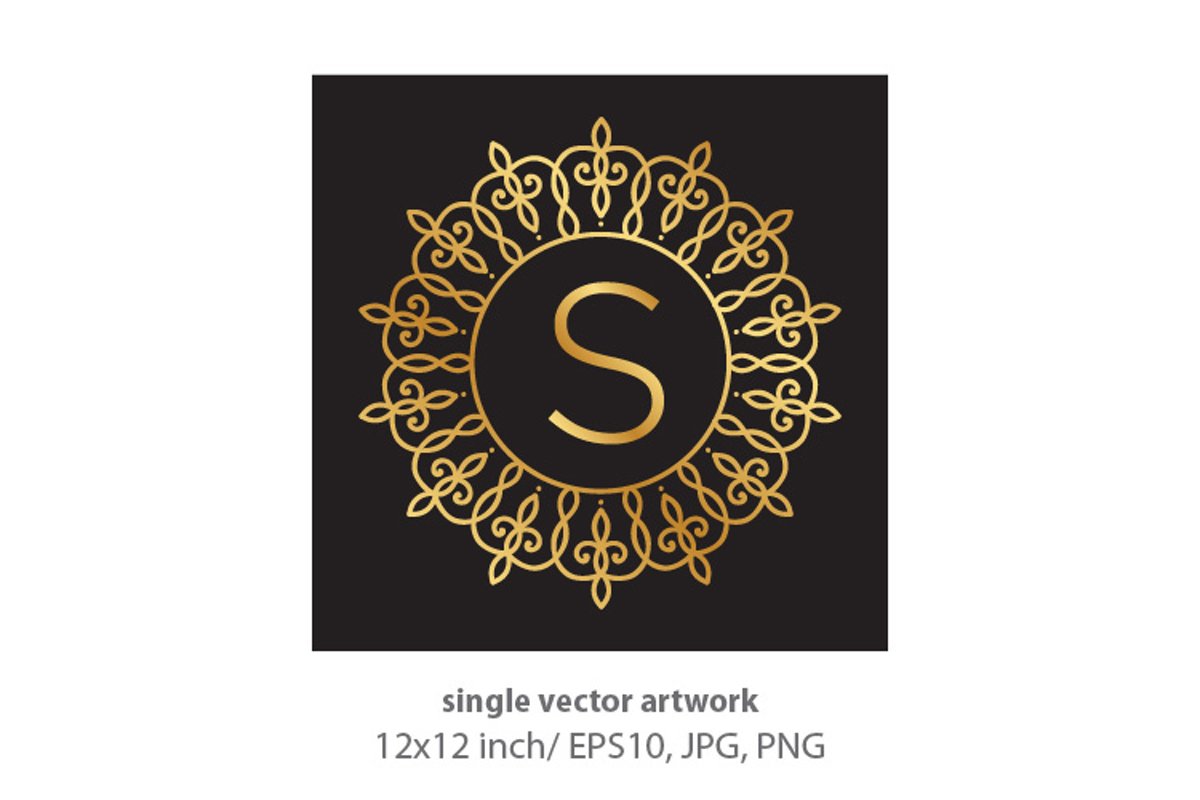 Letter s, inside luxury frame example image 1