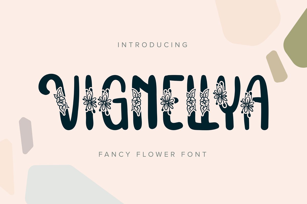Vignellya | Fancy Flower Font example image 1