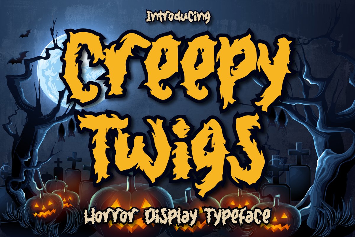 Creepy Twigs - Horror Display Typeface example image 1