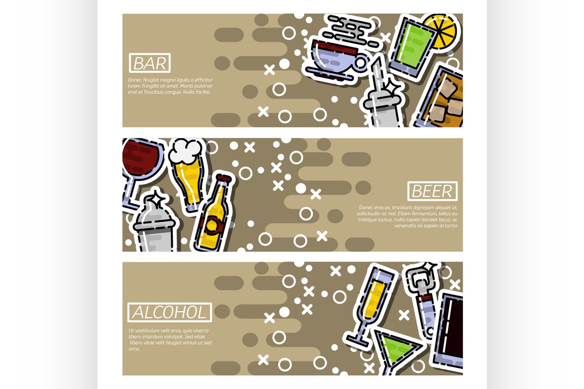 Set of Horizontal Banners bar example image 1