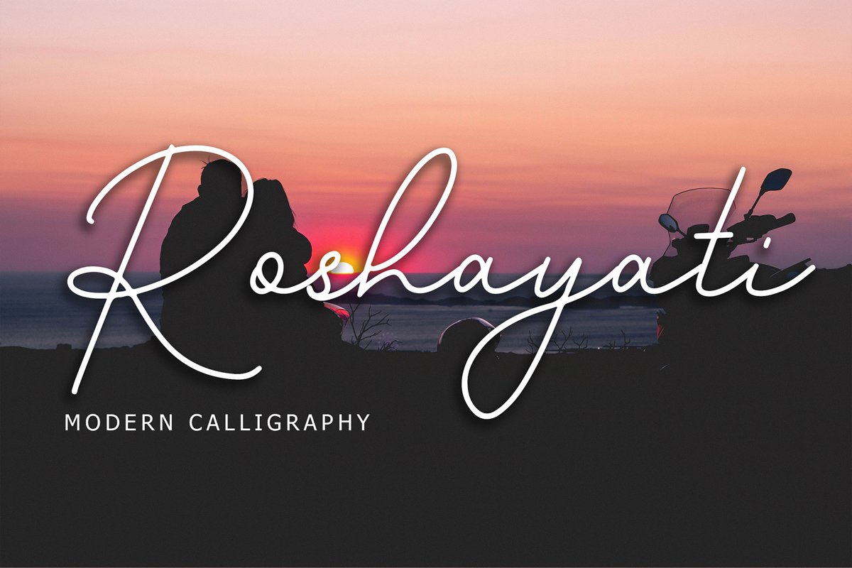 Roshayati Modern Calligraphy Font example image 1
