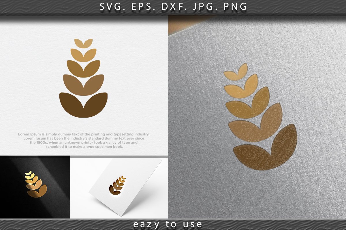 Agriculture Wheat Icon, logo Ideas. Inspiration logo design. example image 1