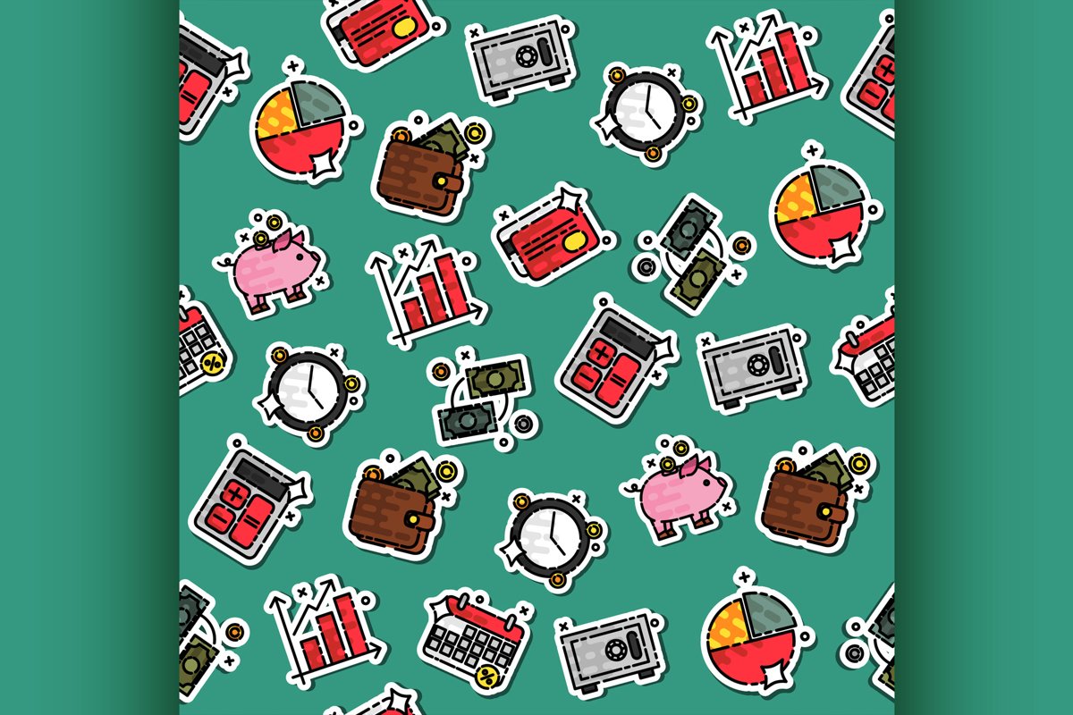Colored finance pattern example image 1