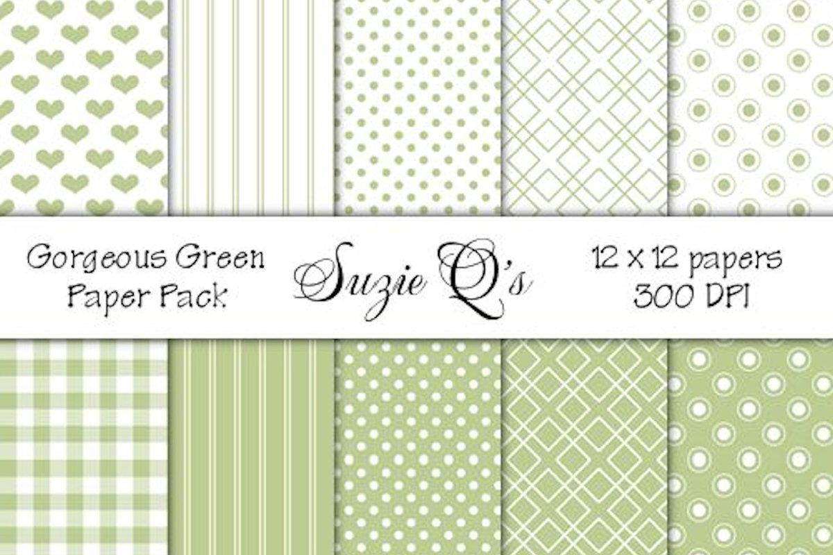 Gorgeous Green Paper Pack example image 1