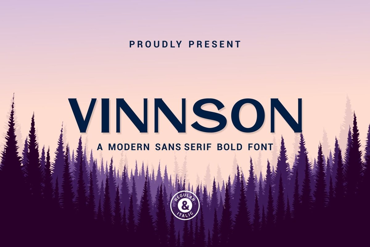 Vinnson - Modern Sans Serif Font example image 1