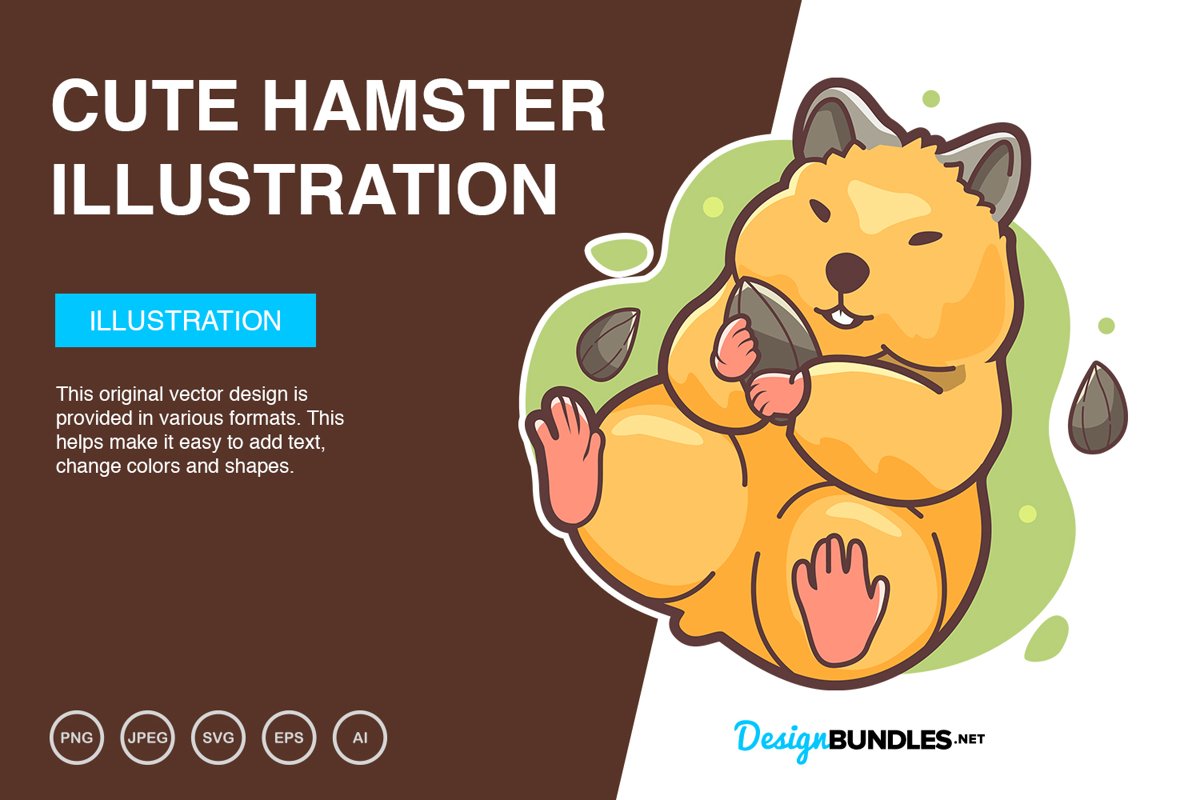 Cute Hamster Vector Illustration example image 1