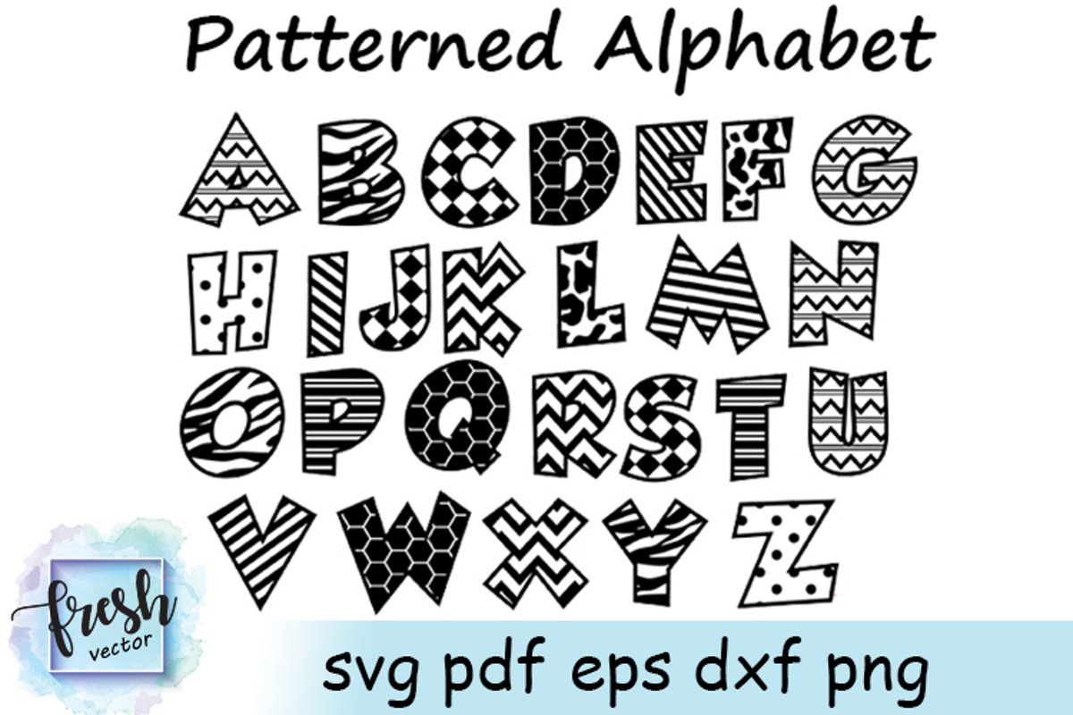 patterned alphabet svg patterned letters svg 532938 patterned letter