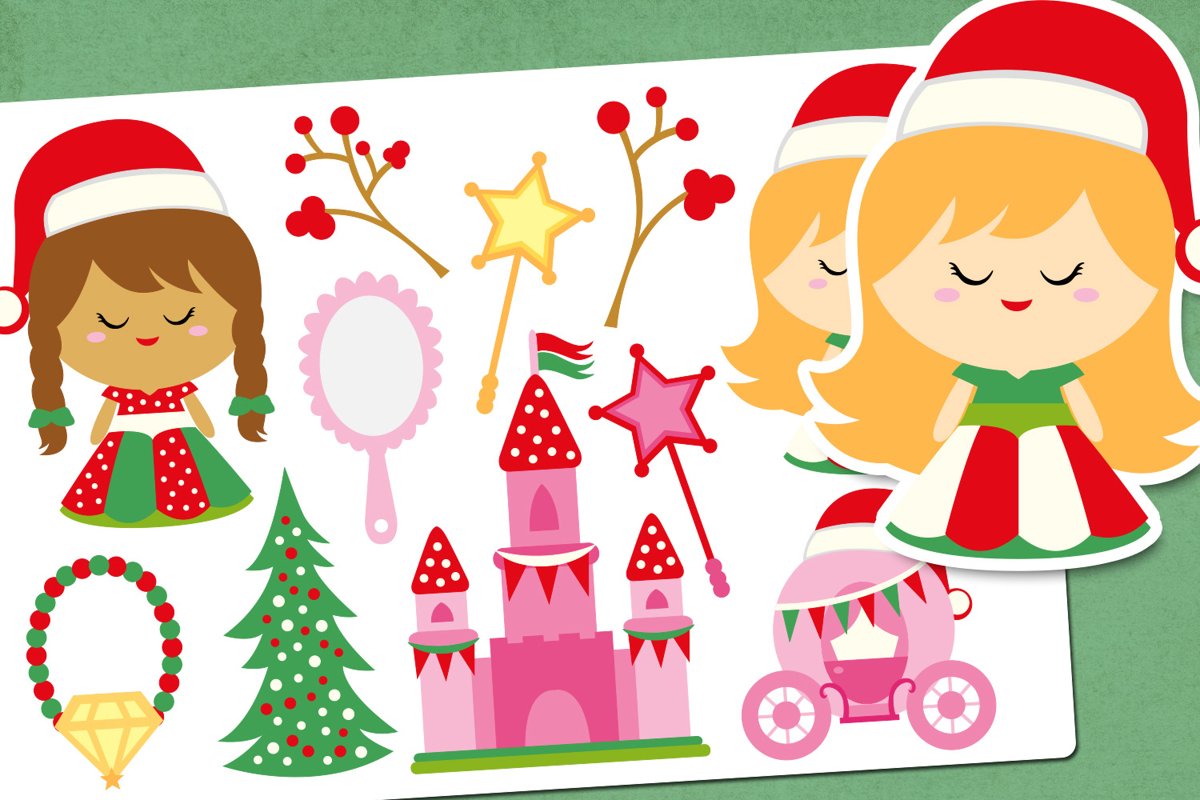 Christmas fairy tale illustrations clip art example image 1