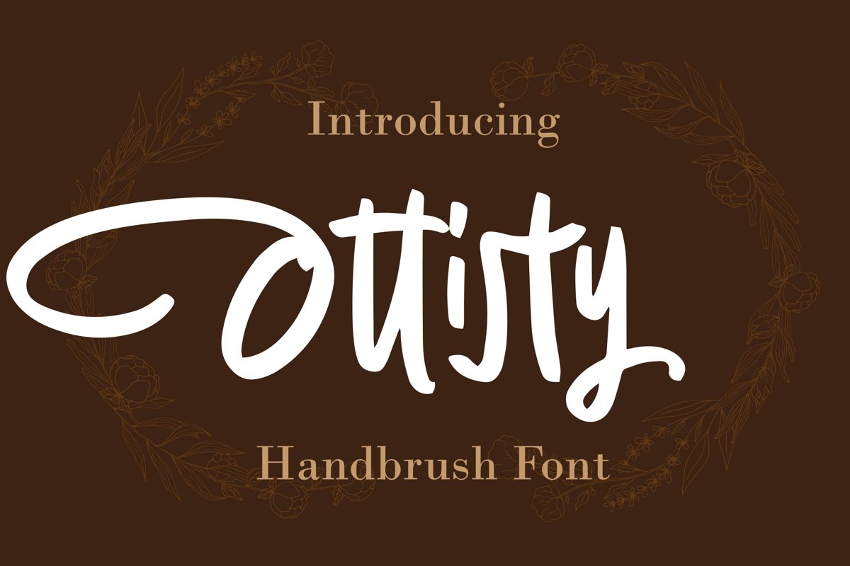 Ottisty - Handbrush Font example image 1