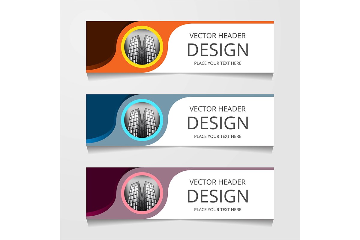 Abstract Web banner design background or header Templates example image 1