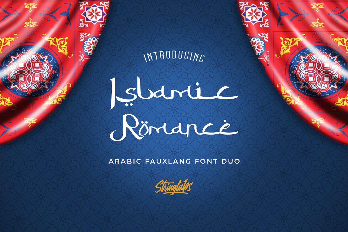 Islamic Romance - Arabic Fauxlang Font Duo example image 1
