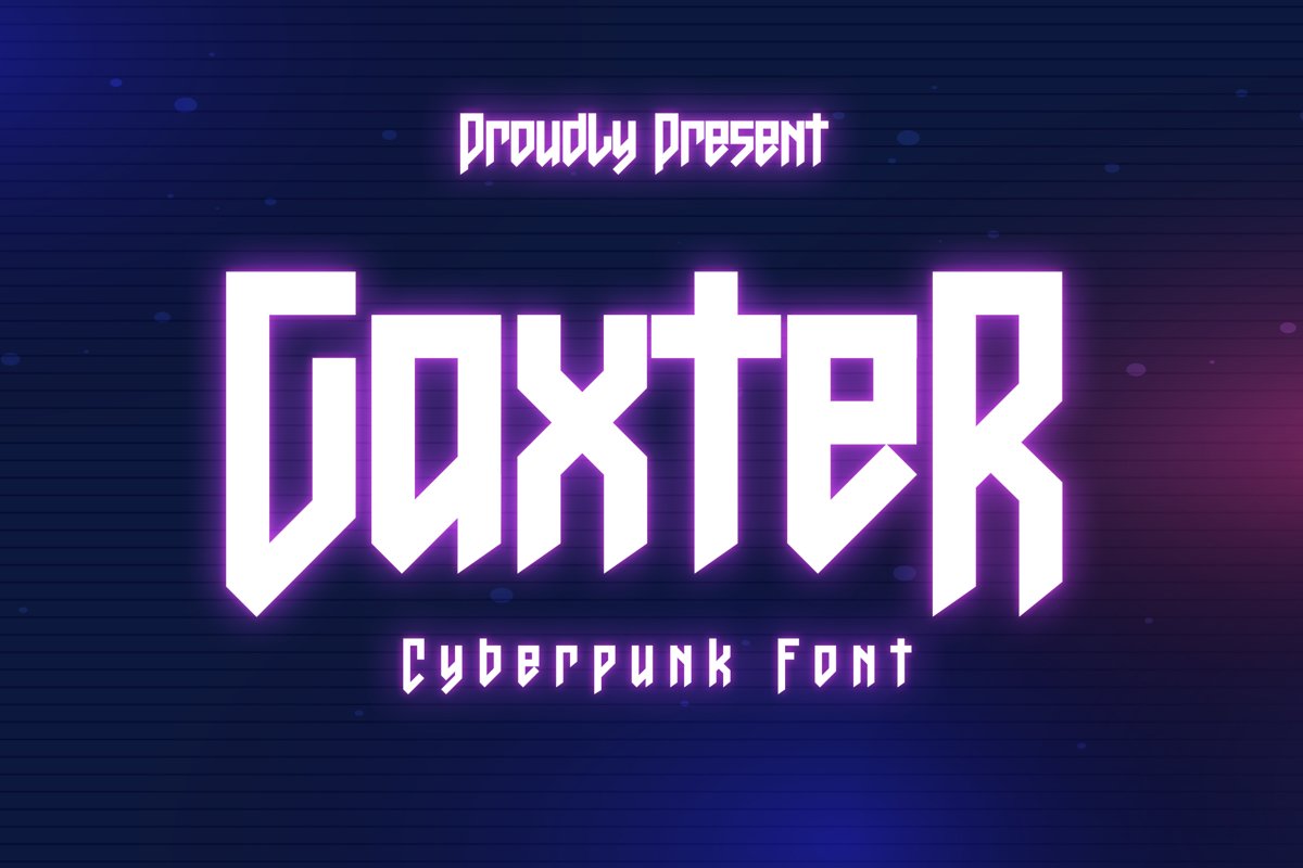 Gaxter - Cyberpunk Font example image 1