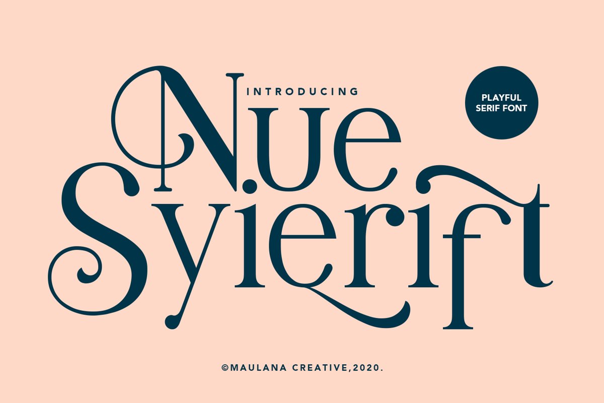 Nue Syierift - Playful Serif Font example image 1