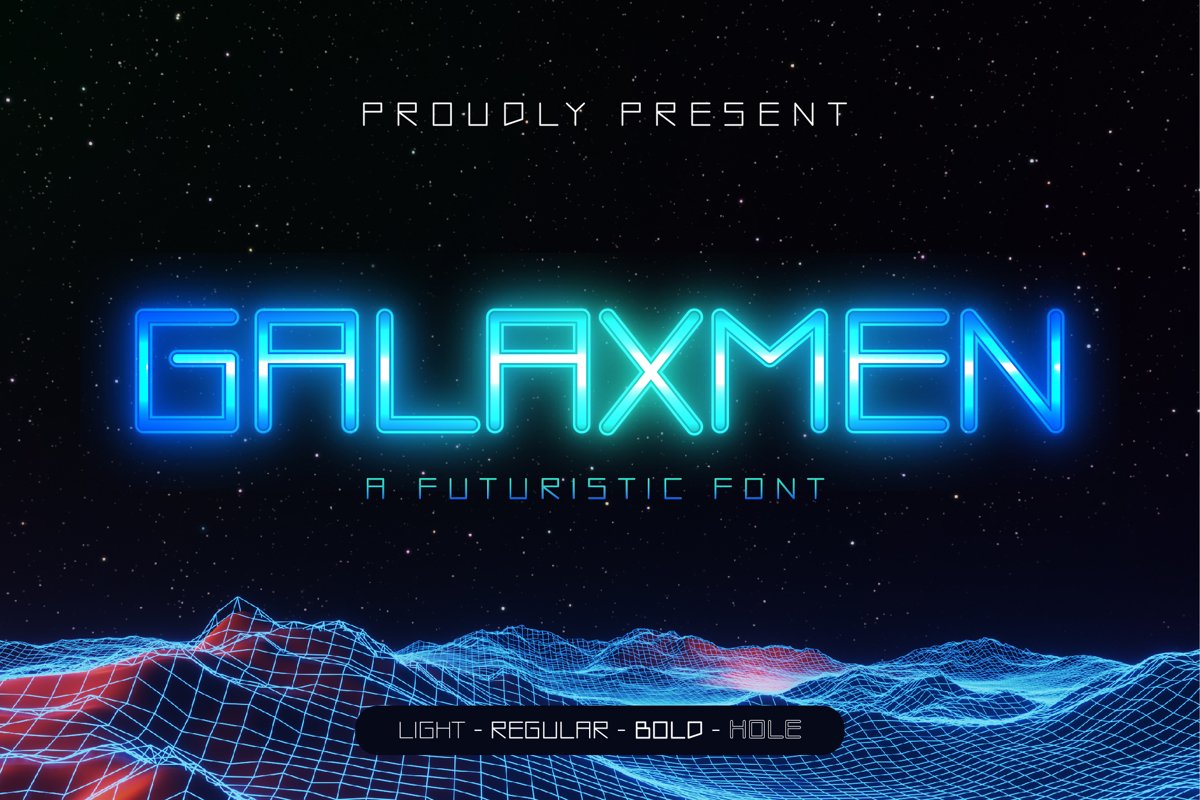 GALAXMEN - A FUTURISTIC FONT example image 1